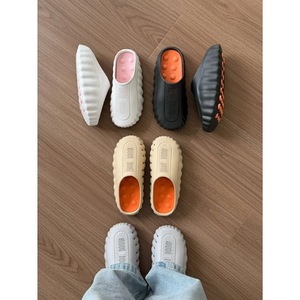 Unisex Premium Sport Mind 001 <b>Slides</b> Perforated Breathable PVC Upper EVA Outsole Chunky Wave Sole Mule Slippers Lace-up - Product Image 2