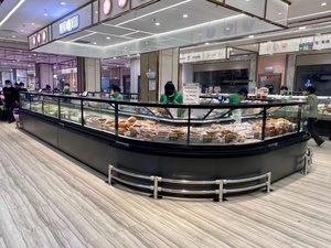 Exhibidor Refrigerado <span class=keywords><strong>de</strong></span> <span class=keywords><strong>Vidrio</strong></span> para Carnes y Charcutería, <span class=keywords><strong>de</strong></span> <span class=keywords><strong>2</strong></span> <span class=keywords><strong>Metros</strong></span>, con Enfriamiento por Aire, para Supermercados, Gran Venta - Product Image 2