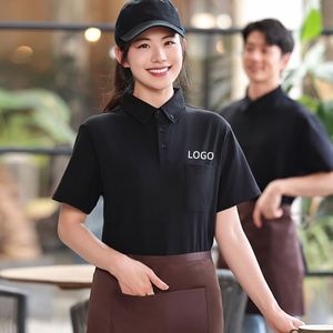 Camisetas <span class=keywords><strong>de</strong></span> Manga Corta con Logotipo Personalizado, Uniformes, Camisas Polo Unisex para Camareros - Product Image 1