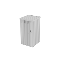 Abri de jardin moderne ROYO 3x3, préfabriqué, éco-responsable, avec structure en aluminium thermolaqué, facile à assembler, étanche et résistant à la décomposition.