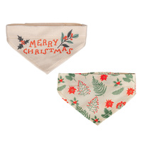 Vente en gros d'accessoires pour animaux de compagnie personnalisés pour Noël, bandanas pour chats et chiens en vrac