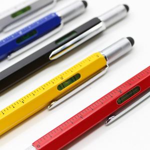 5 in 1 Multi Tool Click Metal <b>Ballpoint</b> <b>Pen</b> With Ruler Level Screwdriver Stylus Tip, Multi Function Retractable Advertising <b>Pen</b> - Product Image 2