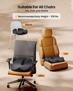 Coussin orthopédique extra large en mousse à mémoire de forme pour chaise de bureau, soulagement des douleurs sciatiques et du coccyx, coussin de siège auto pour un confort tout au long de la journée - Product Image 5