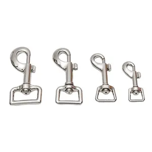 Multi-purpose Zinc Alloy Metal Swivel Clasps Snap Carabiner Hook For Lanyards, Keychains, Bags