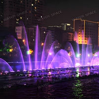 Programmes d'éclairage et de musique personnalisés, fontaine musicale dansante, fontaine d'eau extérieure avec lumières, installation sur site