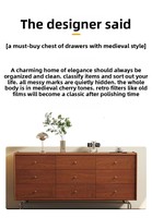 Grand ensemble de meubles de chambre à coucher en bois de noyer noir américain massif nordique avec 9 tiroirs Commode de luxe légère