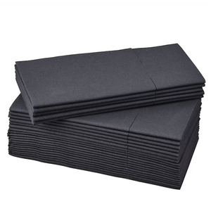 Tovaglioli di <span class=keywords><strong>Carta</strong></span> Neri in Tessuto Naturale Airlaid da Cena con Tasca Portaposate Servilletas De Papel - Product Image 6