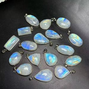 Pendentif en argent sterling S925 avec pierre de lune bleue, bijoux fins, pendentif charme en <span class=keywords><strong>labradorite</strong></span> naturelle pour femmes - Product Image 6