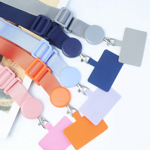 Mobile Phone Ten Font Necklace Transparent Color Logo Patch Adjustable Long Universal Mobile Phone Nylon Hanging Rope