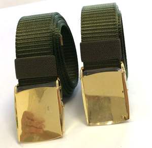 Cinturón de <span class=keywords><strong>hombre</strong></span> verde cincel trenzado de nailon personalizado de fábrica de China de 35mm de ancho - Product Image 1