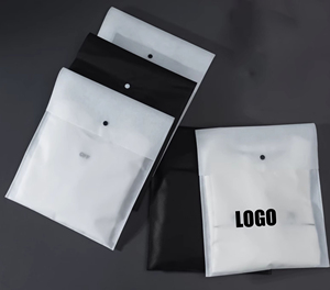 Sac d'emballage textile personnalisable de haute qualité avec boucle dissimulée, écologique et réutilisable, avec logo personnalisé pour le shopping - Product Image 1