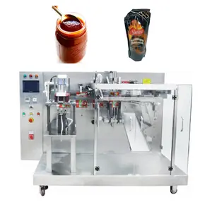 Automatic Liquid BBQ Black Pepper Seasoning Sauce Side Sealing Premade Doypack Stand Up Pouch Filling Sealing Packing Machine