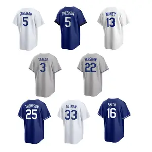 Stitched Men Women Youth Baseball Jerseys 8 Kike Hernandez 5 Freddie Freeman 22 Clayton Kershaw 16 Will Smith 25 Thompson