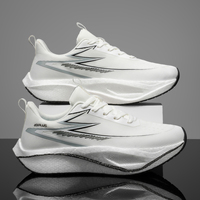 Chaussures de course professionnelles respirantes pour hommes, baskets de sport à semelle épaisse et amorti ultra doux pour l'exercice physique