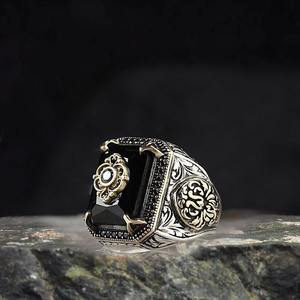 Позолоченное мужское кольцо в стиле хип-хоп в стиле ретро, винтажное квадратное двухцветное переплетенное кольцо, роскошное кольцо с бриллиантами, Размер 7-13 - Product Image 4