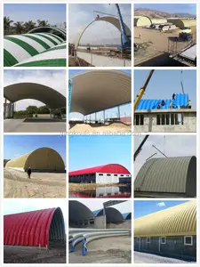 Customized No Beam Without Steel Structure Machine Arched Roof Construction Structure