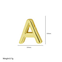 Mini abalorios de letras iniciales chapados en oro de 18 quilates, collar con colgante de nombre personalizado DIY, joyería de moda para mujer