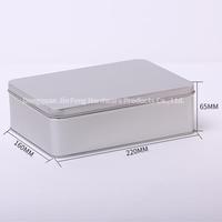 220*160*65mm carré boîte en fer blanc Snack boîte de rangement Cookie fer boîte à la main fleur gâteau cadeau boîte emballage