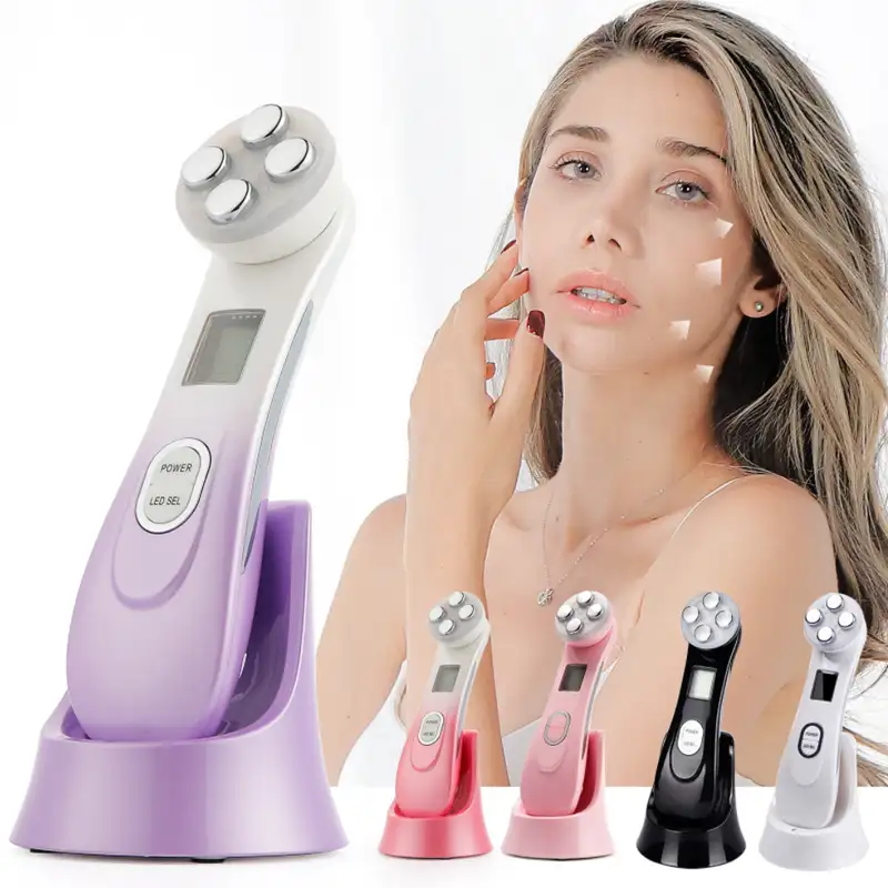 Home Use Beauty Equipment 5 in 1 Portable RF High Frequency Skin Tightening Machine Mini Radio Frequency Eye Care Device