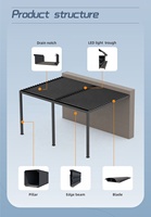 Kits de pergola en aluminium modernes bioclimatiques de conception motorisée extérieure avec persienne réglable Pergola bioclimatique