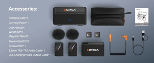 Micrófono Lavalier Inalámbrico de Doble Canal COMICA BooMax con Cancelación de Ruido por IA, Grabación Interna de 32 bits, Micrófono <span class=keywords><strong>Cardioide</strong></span>/<span class=keywords><strong>Omnidireccional</strong></span> - Product Image 6