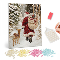 Fournisseur OEM d'articles de décoration intérieure, cadeaux DIY, artisanat, décorations de Noël, peinture perlée 5D avec image de dessin animé