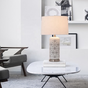 हाथ से पेंट पुष्प पैटर्न चीनी मिट्टी टेबल लैंप होटल के कमरे बेडसाइड दीपक कमरे में रहने वाले सोफे कैबिनेट सजावटी टेबल लैंप - Product Image 2