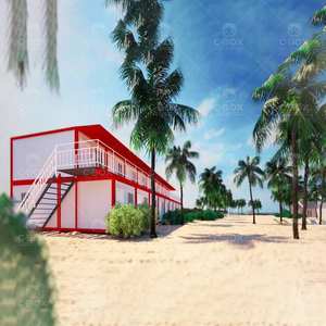 Cbox Wholesale – Bâtiments de bureau modernes à 2 étages en kit, maisons conteneurs modulaires préfabriquées pour le logement des travailleurs des camps miniers - Product Image 1