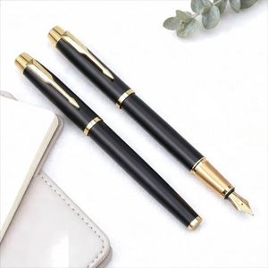 Black Luxury Business Metal Fountain Pen with Customizable Logo for Men's Calligraphy 0.38/0.7mm Writing Width Finance <b>Gift</b> - Product Image 1