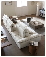 Canapé d'angle convertible moderne et minimaliste avec cadre en bois, tissu velours de luxe, écologique et durable pour salon et maison