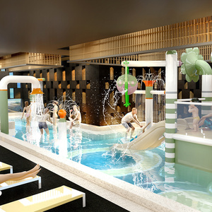 Mini glissières en fibre de verre de conception d'équipement de parc <span class=keywords><strong>aquatique</strong></span> fait sur commande pour le Waterboom d'intérieur de <span class=keywords><strong>centre</strong></span> <span class=keywords><strong>aquatique</strong></span> d'enfants - Product Image 5