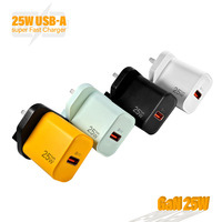 Adaptateur de charge rapide pour téléphone portable et ordinateur portable avec prise britannique 3 broches PD 25W PD 3.0 Super Fast Charging OTP