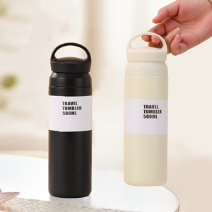 <b>Custom</b> Logo Pattern 350ml 500ml Simple Portable Vacuum <b>Water</b> <b>Bottle</b> 304 Matte Insulated stainless steel Travel <b>Bottle</b> - Product Image 5