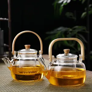 Kính ấm trà với có thể tháo rời Infuser Stovetop an toàn Tea Kettle Blooming và Loose Leaf Tea Maker Set