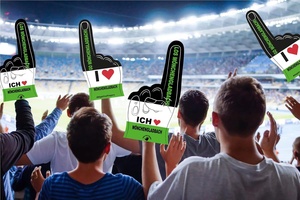 HIGH FIVE FINGERS Mnchengladbach - Guantes de Espuma con Texto en Forma de Corazón para Fútbol, Balonmano, Atletismo, Artículos para Fanáticos, Juegos, Estadios, Eventos, Talla Única - Product Image 6