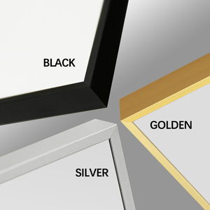 <strong>Rectangle</strong> <strong>Wall</strong> <strong>Mirror</strong> Long Metal Frame Bathroom <strong>Mirror</strong> with Black/gold Aluminum Frame - Product Image 4