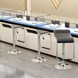 Gran oferta, joyería comercial <span class=keywords><strong>de</strong></span> <span class=keywords><strong>alta</strong></span> calidad, silla <span class=keywords><strong>de</strong></span> recepción, taburete <span class=keywords><strong>de</strong></span> Bar giratorio ajustable en altura para uso en la recepción - Product Image 2