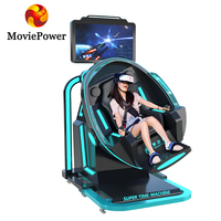 MoviePower VR Super Time-Machine, Simulador de Vuelo de Realidad Virtual 9D con Estructura Metálica, Rotación de 360° y Movimiento 3DOF