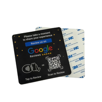 Carte de visite NFC personnalisée en acrylique avec code QR pour évaluer et laisser un avis sur Google – Panneau de commentaires clients