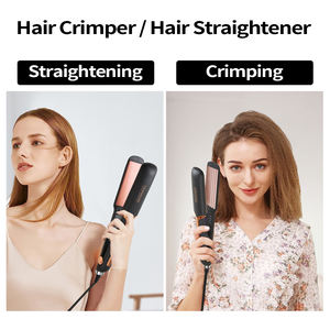 Fer à lisser professionnel en titane <span class=keywords><strong>pour</strong></span> <span class=keywords><strong>cheveux</strong></span>, ondulateur et lisseur à ondulations, vente en gros directe usine - Product Image 3