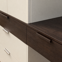 Coiffeuse flottante sur mesure pour chambre à coucher avec miroir, table de maquillage moderne de luxe à placer au bout du lit, suite de placards intégrés pour la maison, personnalisable