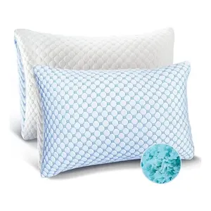 2 Pack cuscino Memory Foam regolabile con coperchio morbido di raffreddamento bianco-per Comfort e supporto - Product Image 1