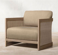 Ensemble de meubles de patio extérieur moderne de luxe FERLY ensembles de meubles d'extérieur ensemble de meubles d'extérieur en teck imperméable