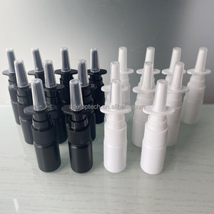 Venta al por mayor 10ml HDPE blanco negro plástico vacío Nasal <span class=keywords><strong>Spray</strong></span> botellas para nariz boca pulverizador <span class=keywords><strong>botella</strong></span> médica embalaje - Product Image 1