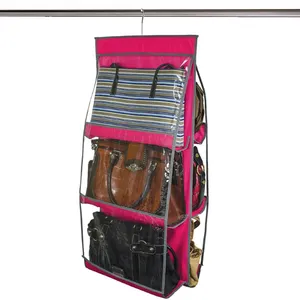Klassische 6 Pocket Hanging Purse Organizer sechs Schnallen Aufbewahrung tasche Kleiderbügel