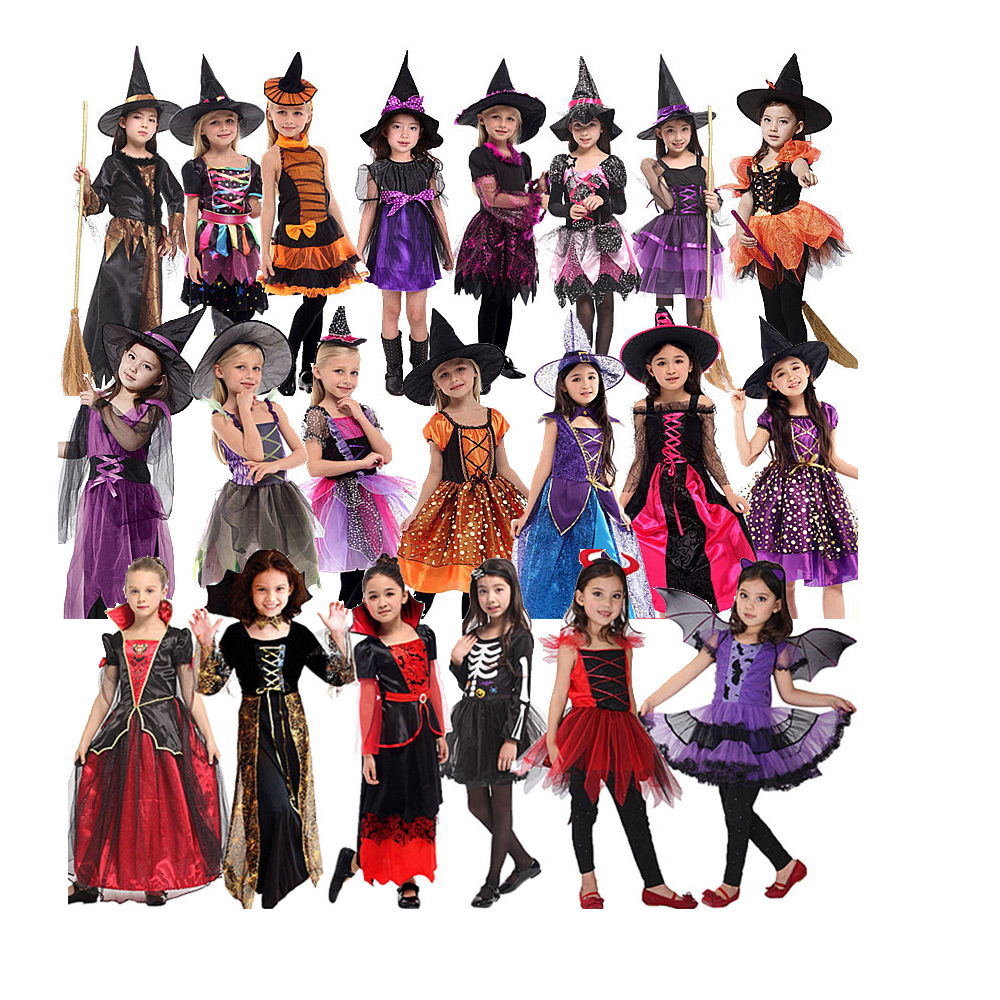 2023 nouveauté enfants Halloween Cosplay sorcière diable Costumes pour habiller fête à thème