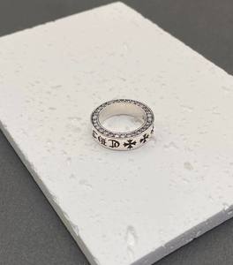 Anillo de Pareja Unisex de Piedra Natural y Aleación Retro de <span class=keywords><strong>la</strong></span> Marca Crow's Cross Tide con Baño de Plata Antigua - Product Image 6