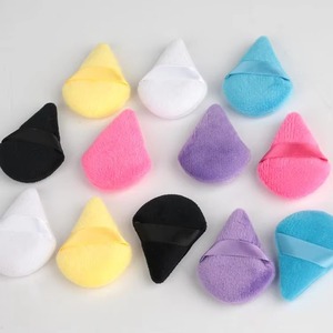 Esponja de Maquillaje de Terciopelo de Algodón en Forma de Corazón, Lágrima y Triángulo para Base de Maquillaje Seca y Húmeda - Product Image 4