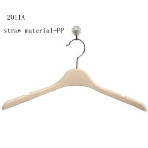 Giacca appendiabiti di lusso iniezione multifunzione prezzo all'ingrosso <span class=keywords><strong>Logo</strong></span> personalizzato colore ecofriilly materiale paglia gancio cromato - Product Image 2