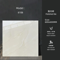 Carrelage de sol moderne pour salon d'hôtel 600x600, carrelage en porcelaine brillant blanc Carrara, carrelage en marbre pour décoration intérieure